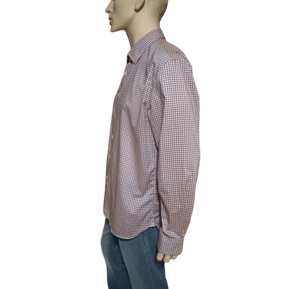 Joseph Abboud Check Dress Shirt Cotton Button Down Collar Long Sleeve Luxury - Picture 8 of 15